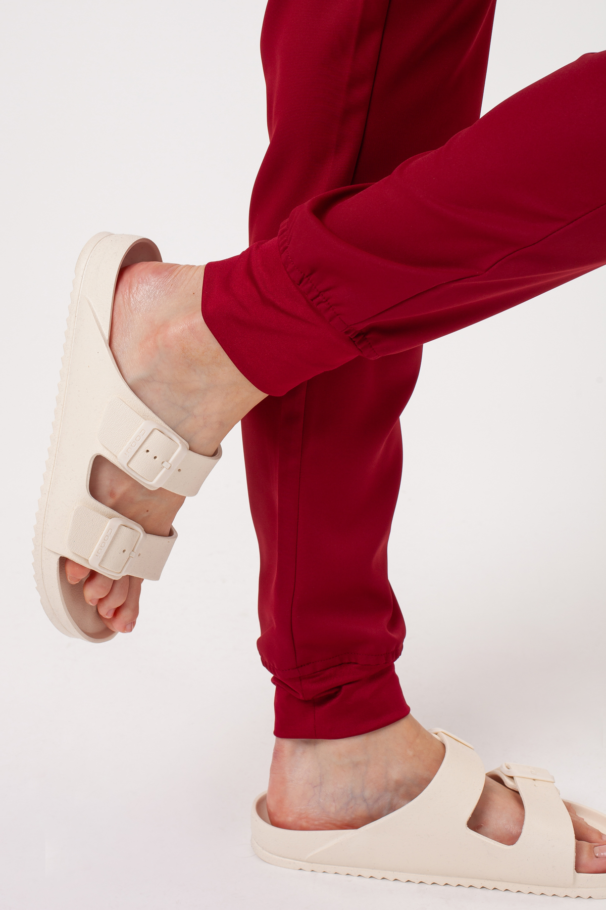 Dámské lékařské kalhoty Sunrise Lite Fit jogger burgundové-9