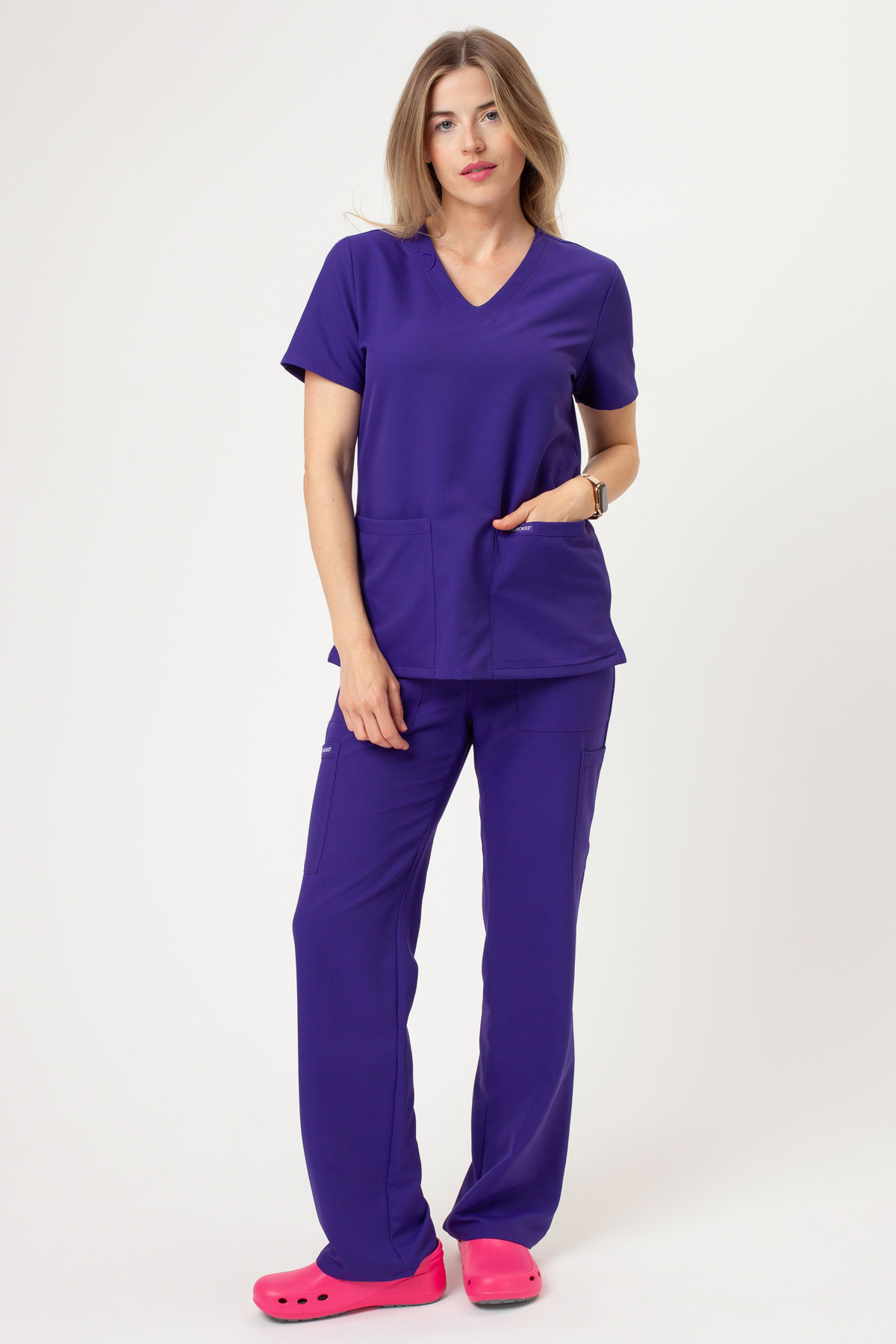 Dámská lékařská souprava Cherokee Ultra V-neck fialová-1