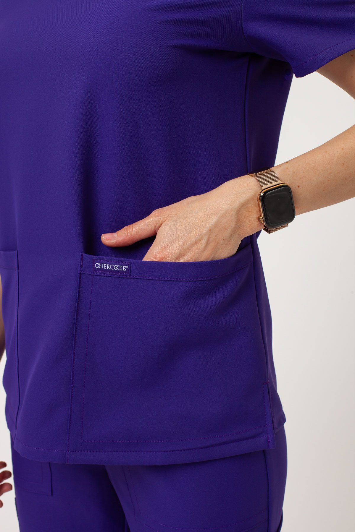 Dámská lékařská halena Cherokee Ultra V-neck Top fialová-4