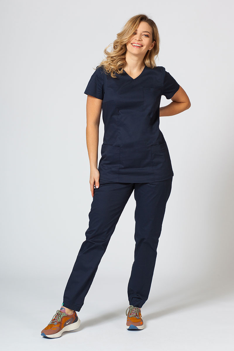 Dámská lékařská halena Sunrise Uniforms Fit (elastická), námořnická modř-5