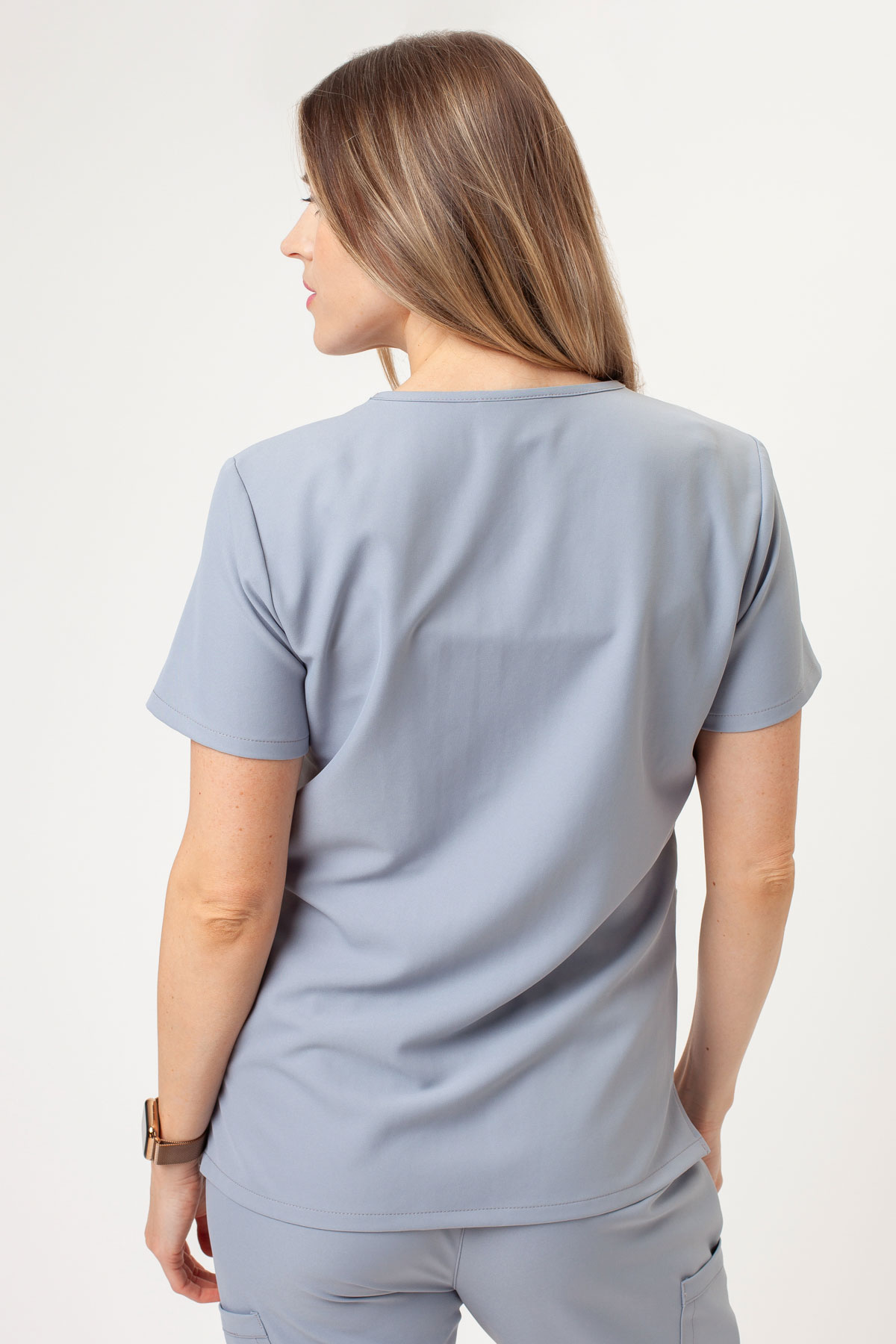Dámská lékařská halena Cherokee Ultra V-neck Top světle šedá-2