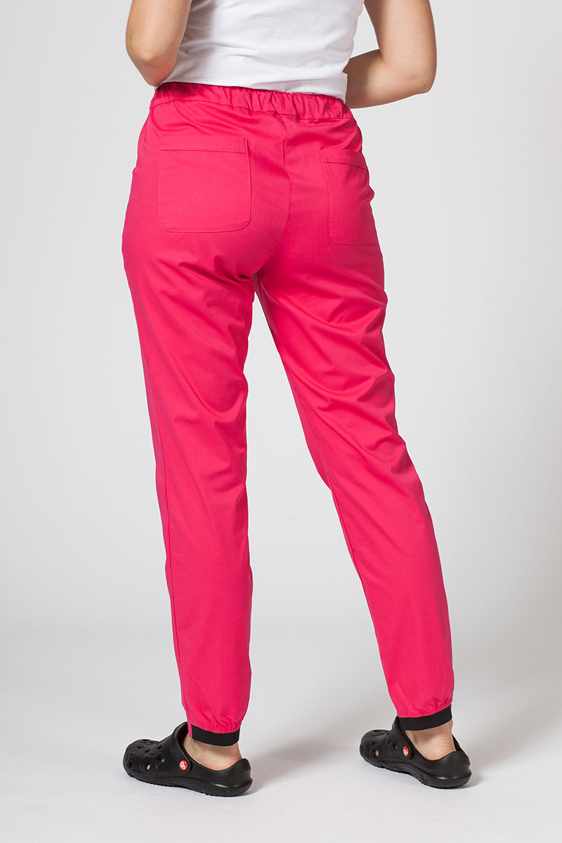Dámské lékařské kalhoty Sunrise Uniforms Active Loose malinové-1