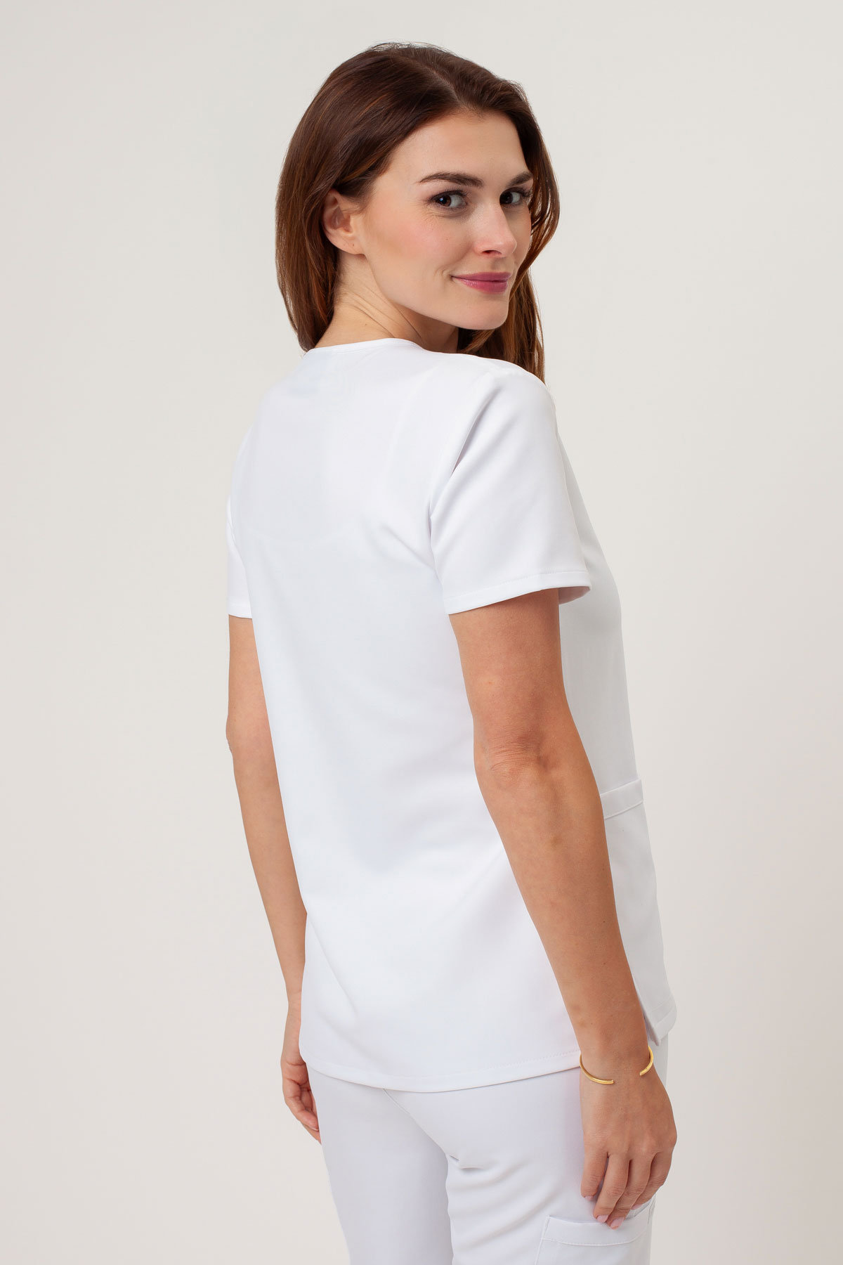Dámská lékařská halena Cherokee Ultra V-neck Top bílá-2