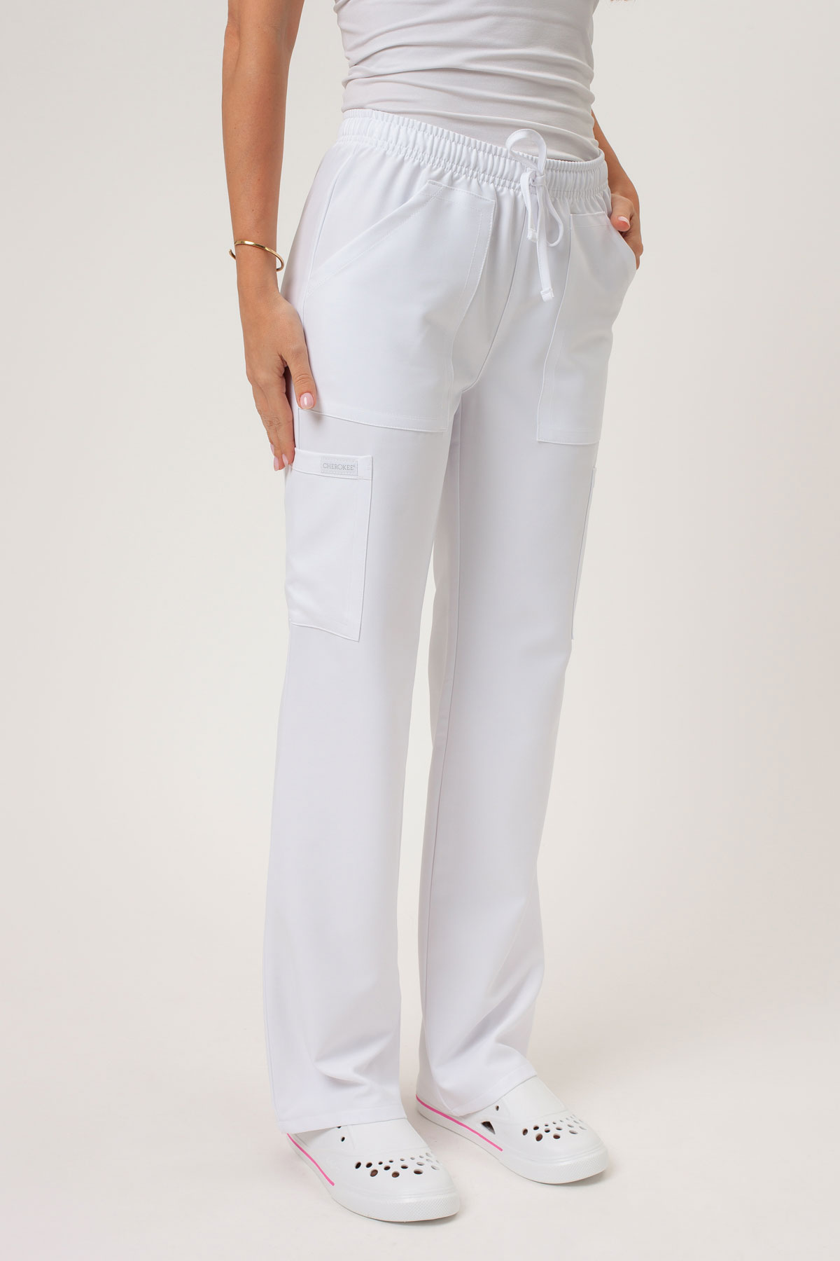 Dámská lékařská souprava Cherokee Ultra V-neck bílá-8