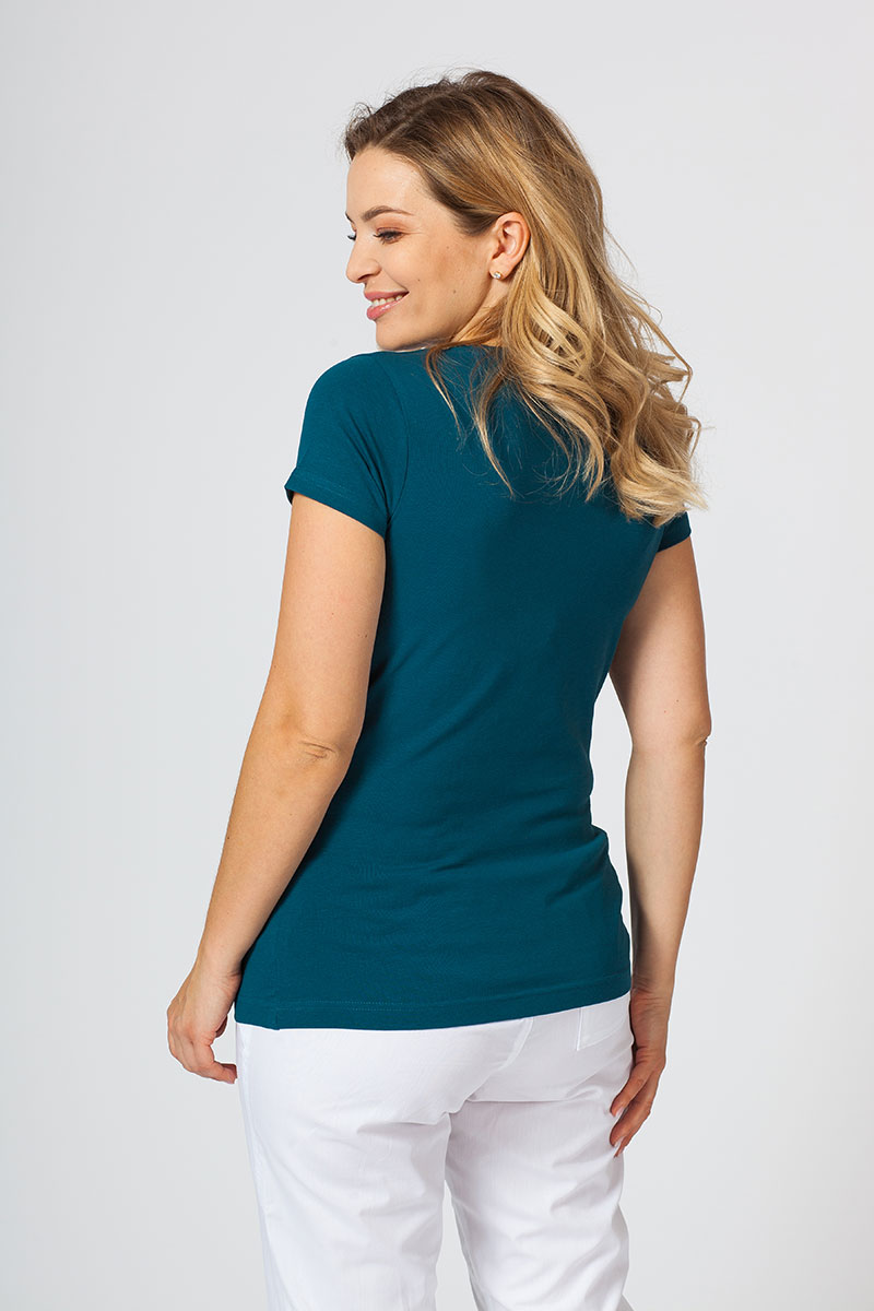 Dámské tričko Malfini Glance s krátkým rukávem karaibsky modré-1