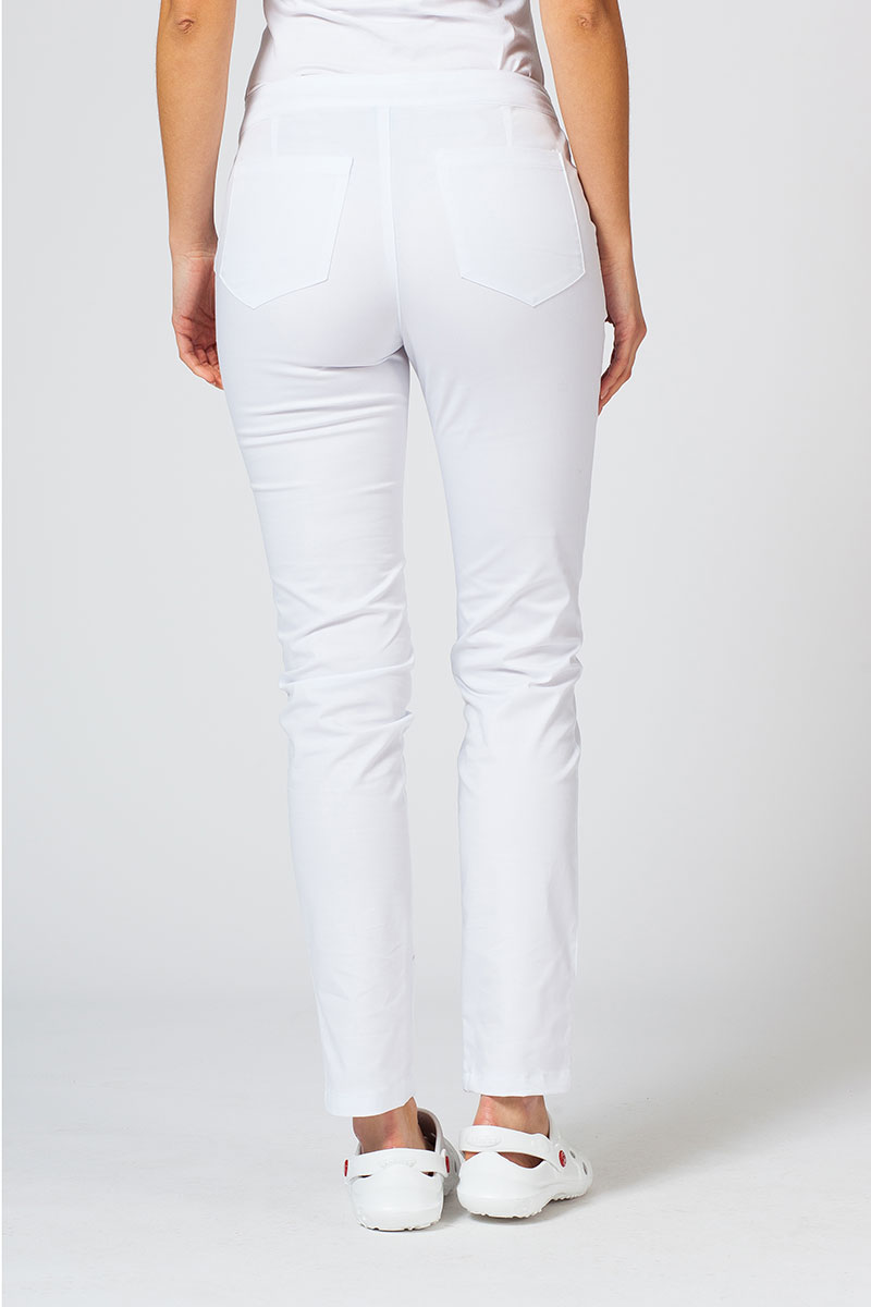 Dámské lékařské kalhoty Slim (elastic) Sunrise Uniforms bílé-1