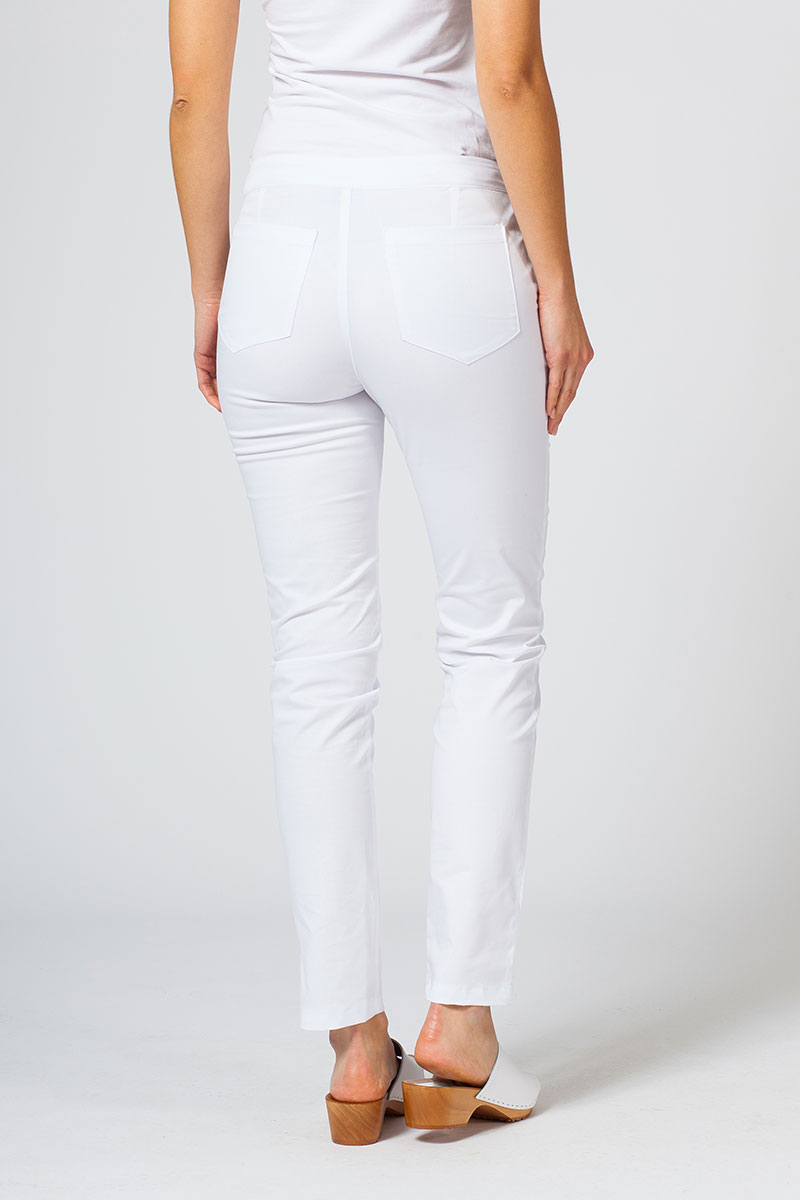Dámské lékařské kalhoty Slim (elastic) Sunrise Uniforms bílé-2