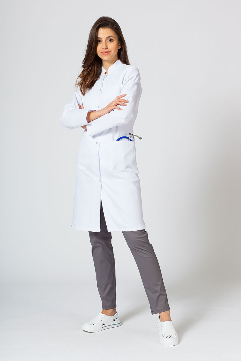 Lékařský dámský plášť F01 Sunrise Uniforms bílý-2