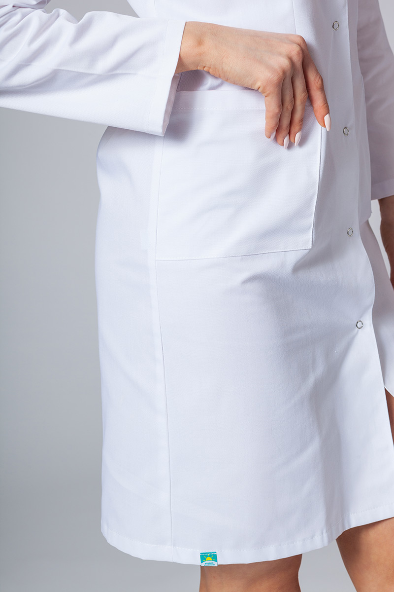 Lékařský plášť s dlouhým rukávem Sunrise Uniforms bílý-3