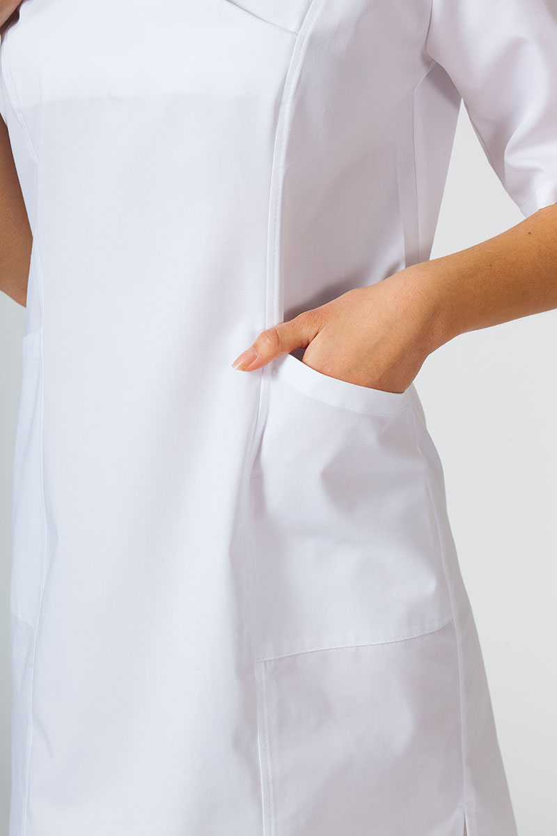 Lékařské klasické šaty Sunrise Uniforms bílé-3