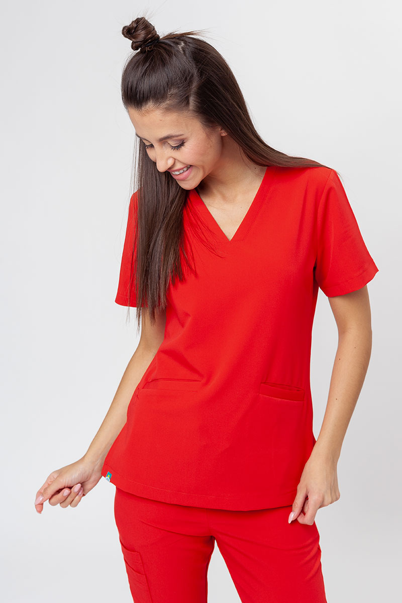 Lékařská souprava Sunrise Uniforms Premium (halena Joy, kalhoty Chill) šťavnatá červená-3