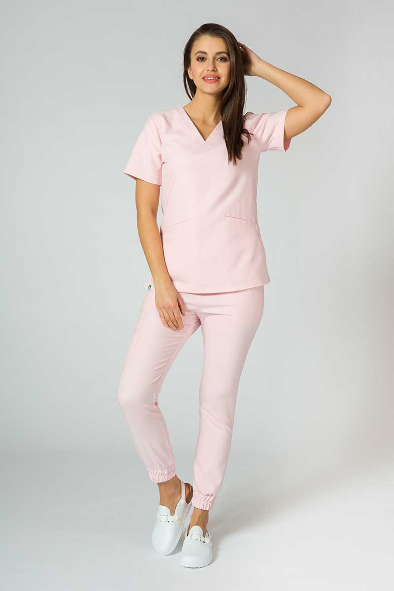 Lékařská halena Sunrise Uniforms Premium Joy pastelově růžová-3