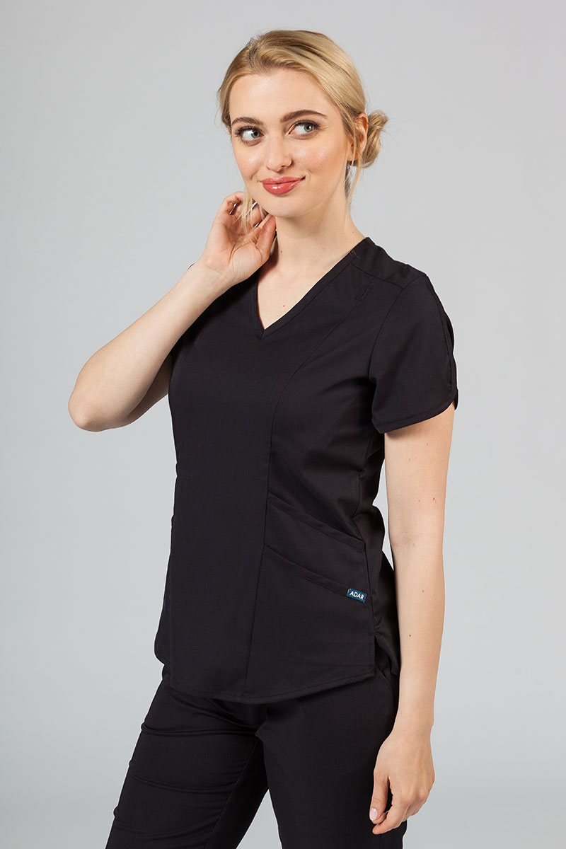 Lékařská souprava Adar Uniforms Yoga černá (s halenou Modern - elastic)-3