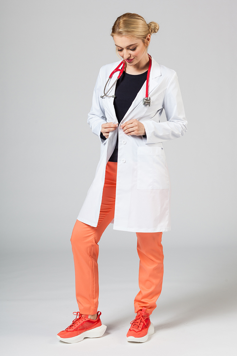 Lékařský plášť Adar Uniforms Tab-Waist bílý (elastický)-2