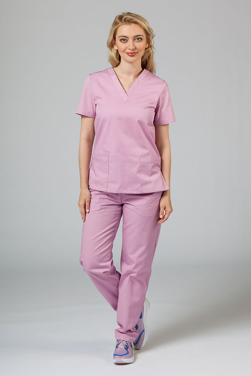 Lékařská dámská halena Sunrise Uniforms Basic Light liliová-2