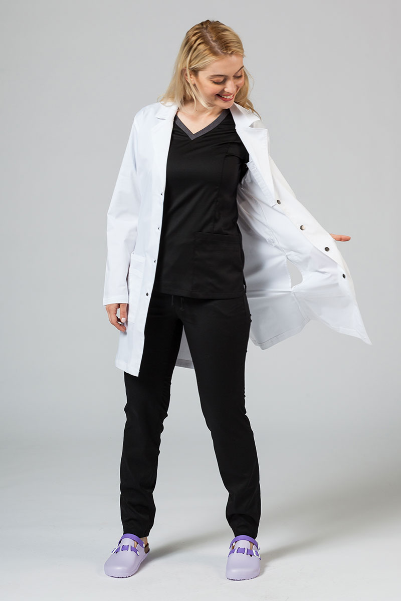 Lékařský plášť Adar Uniforms Snap bílý (elastický)-2