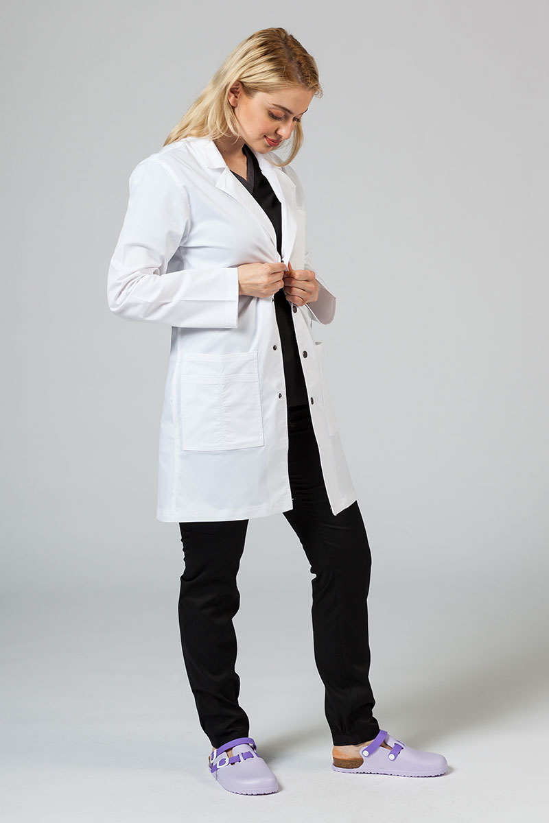 Lékařský plášť Adar Uniforms Snap bílý (elastický)-1