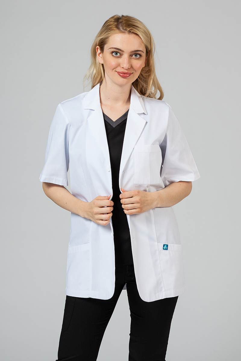Lékařský plášť Adar Uniforms Consultation (krátký rukáv) bílý-2