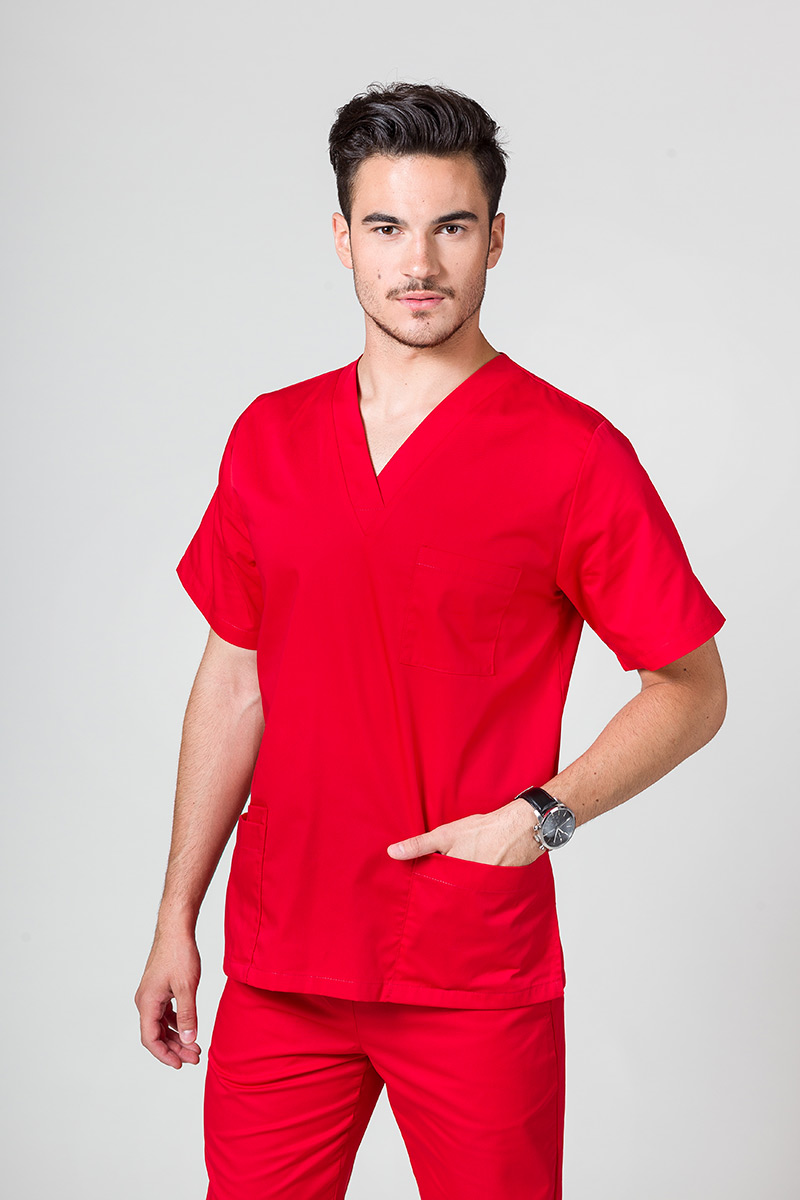 Pánská lékařská souprava Sunrise Uniforms červená-2