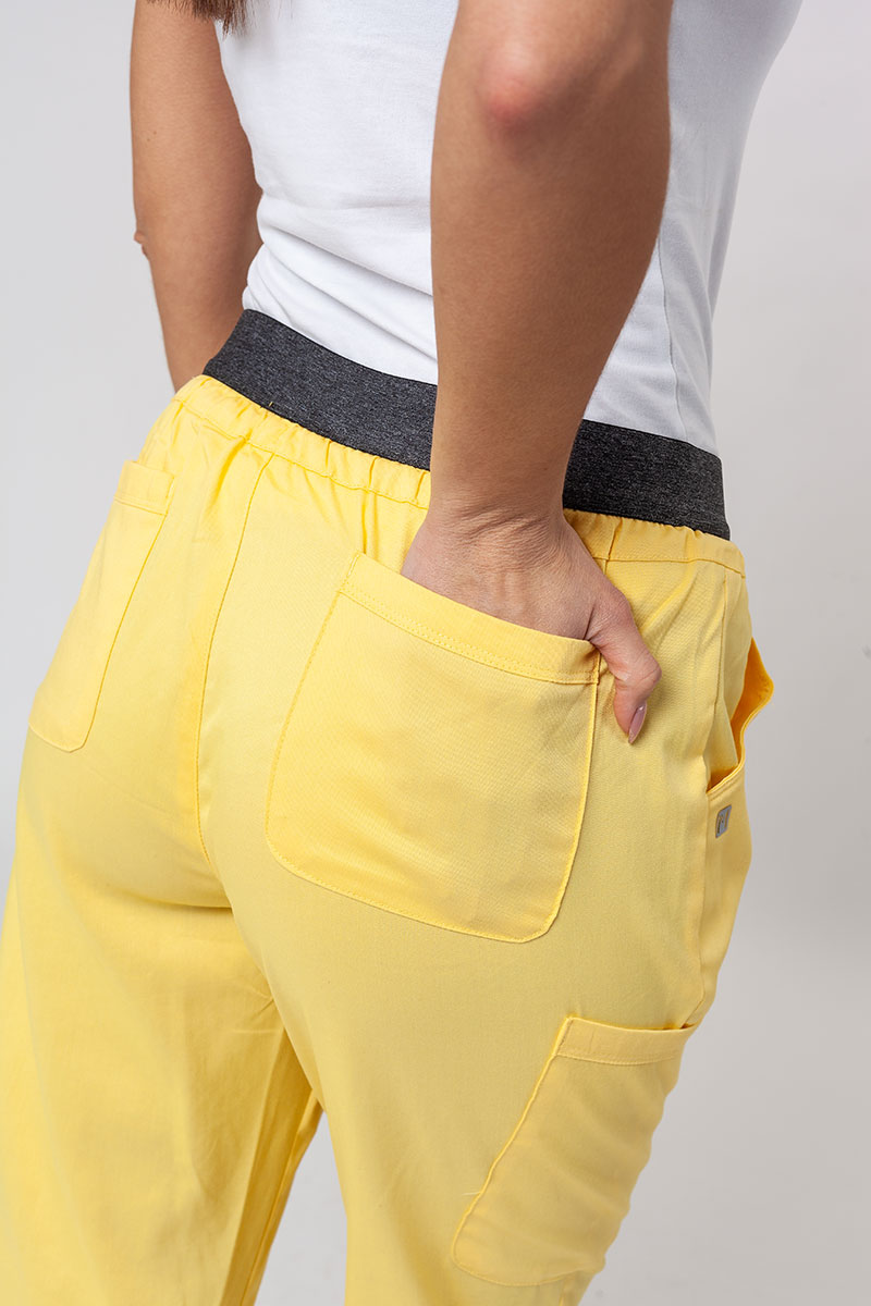 Dámské lékařské kalhoty Maevn Matrix Contrast semi-jogger žluté-6