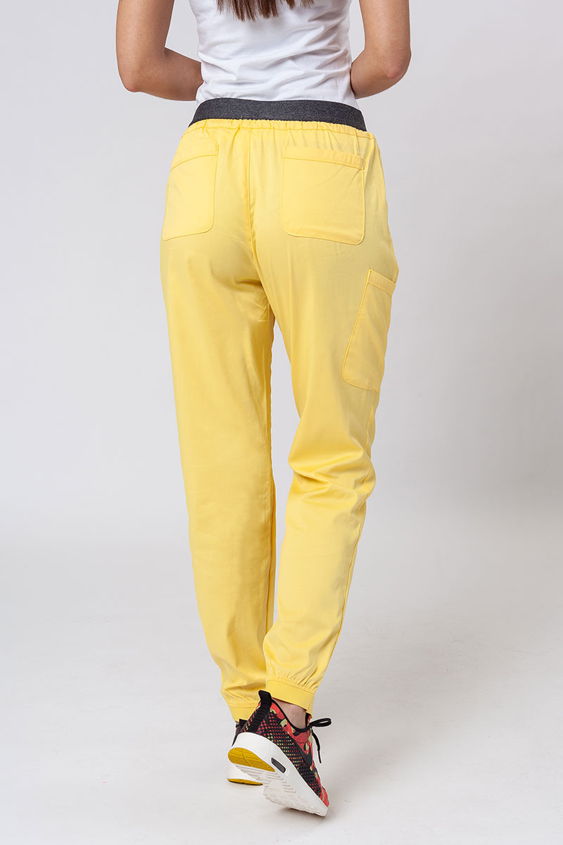 Dámské lékařské kalhoty Maevn Matrix Contrast semi-jogger žluté-1