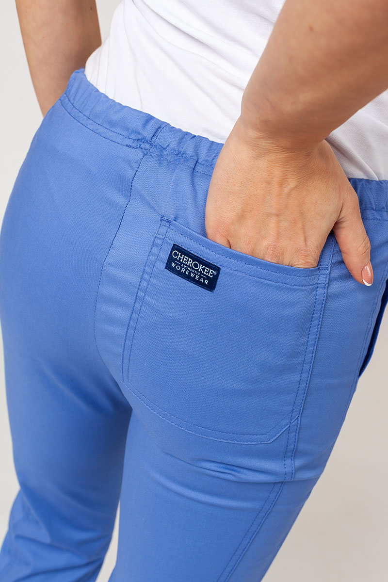 Lékařské dámské kalhoty Cherokee Core Stretch Mid Rise klasicky modré-3