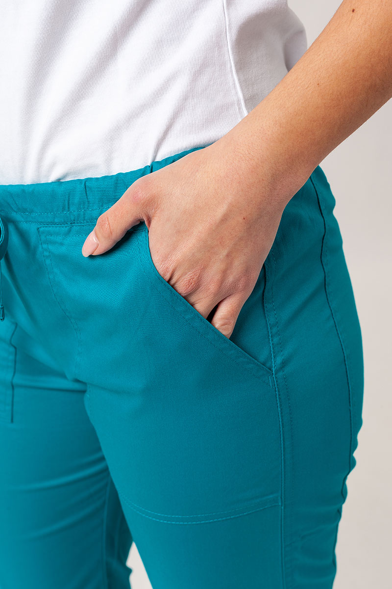 Lékařské dámské kalhoty Cherokee Core Stretch Mid Rise mořsky modré-3
