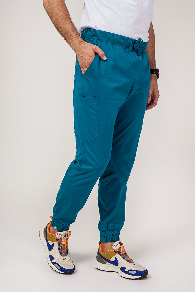 Pánská lékařská souprava Sunrise Uniforms Active (halena Flex, kalhoty Flow) karaibsky modrá-7