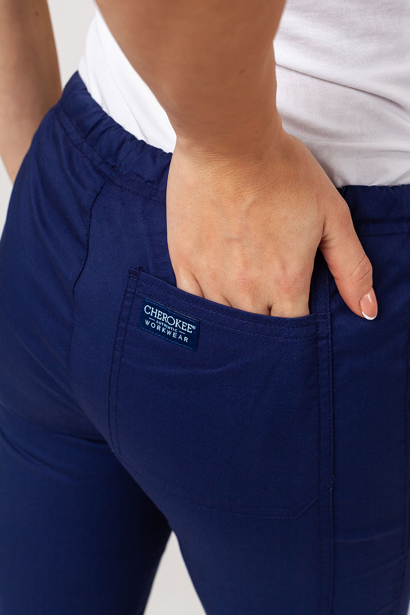 Lékařské dámské kalhoty Cherokee Core Stretch Mid Rise námořnická modř-4