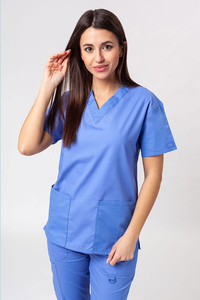 Lékařská dámská souprava Dickies EDS Signature Modern (halena V-neck, kalhoty Pull-on) klasicky modrá-2
