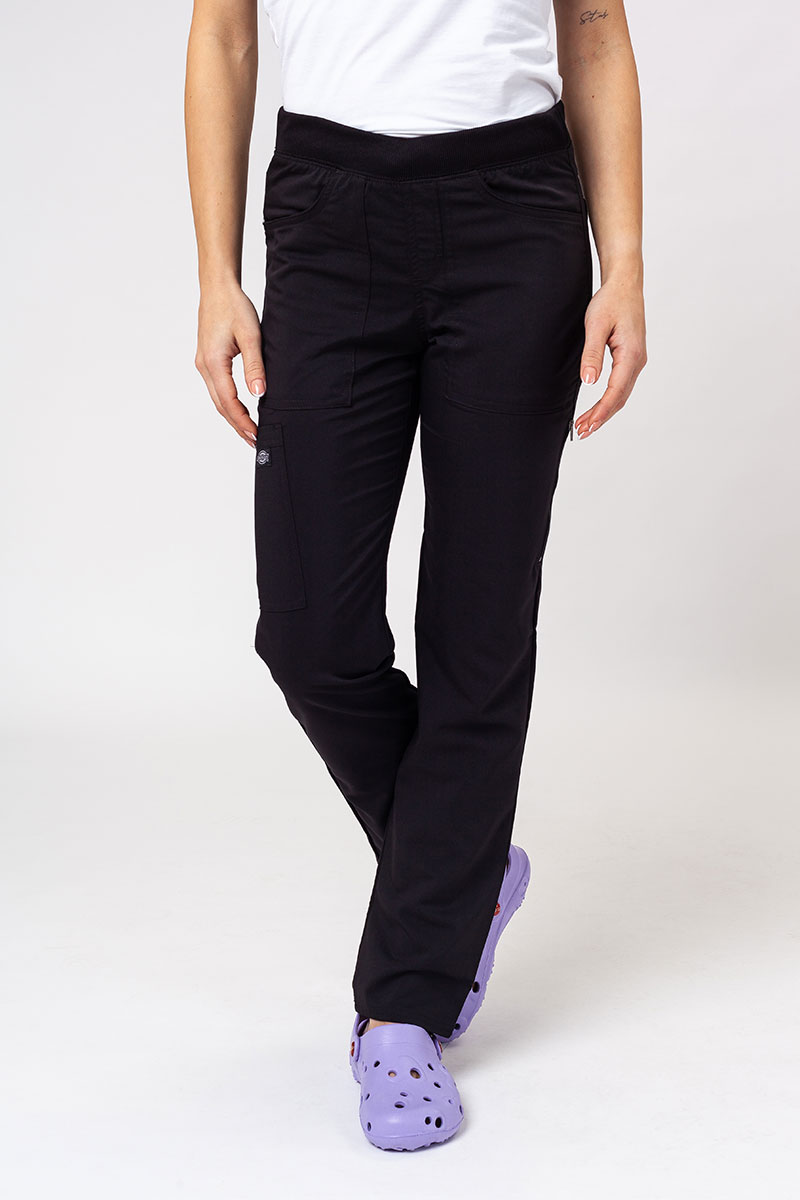 Lékařská dámská souprava Dickies Balance (bluza V-neck, spodnie Mid Rise) černá-7