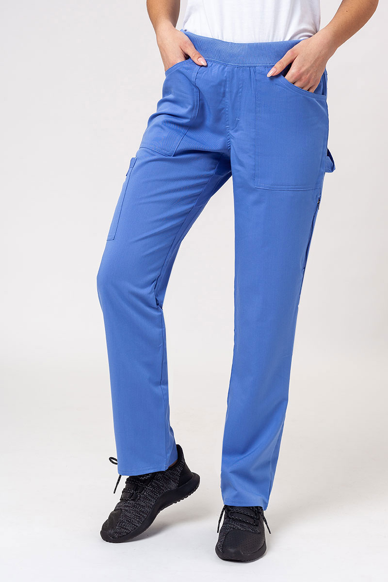 Lékařská dámská souprava Dickies Balance (bluza V-neck, spodnie Mid Rise) klasicky modrá-8