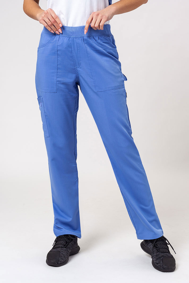 Lékařská dámská souprava Dickies Balance (bluza V-neck, spodnie Mid Rise) klasicky modrá-9