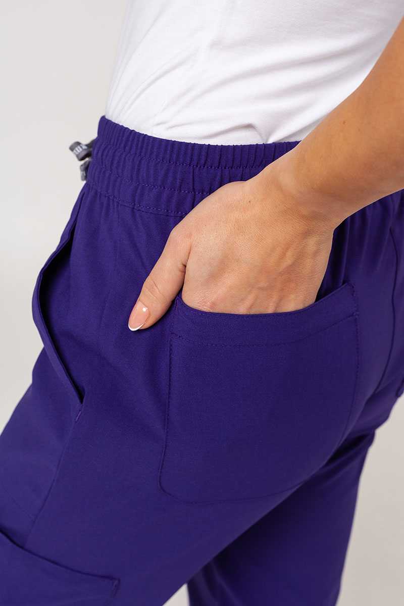 Lékařské dámské kalhoty Maevn Momentum 6-pocket fialové-5