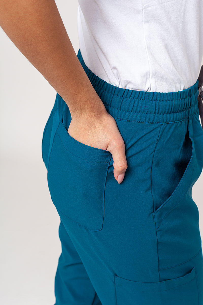 Lékařské dámské kalhoty Maevn Momentum 6-pocket karaibsky modré-4