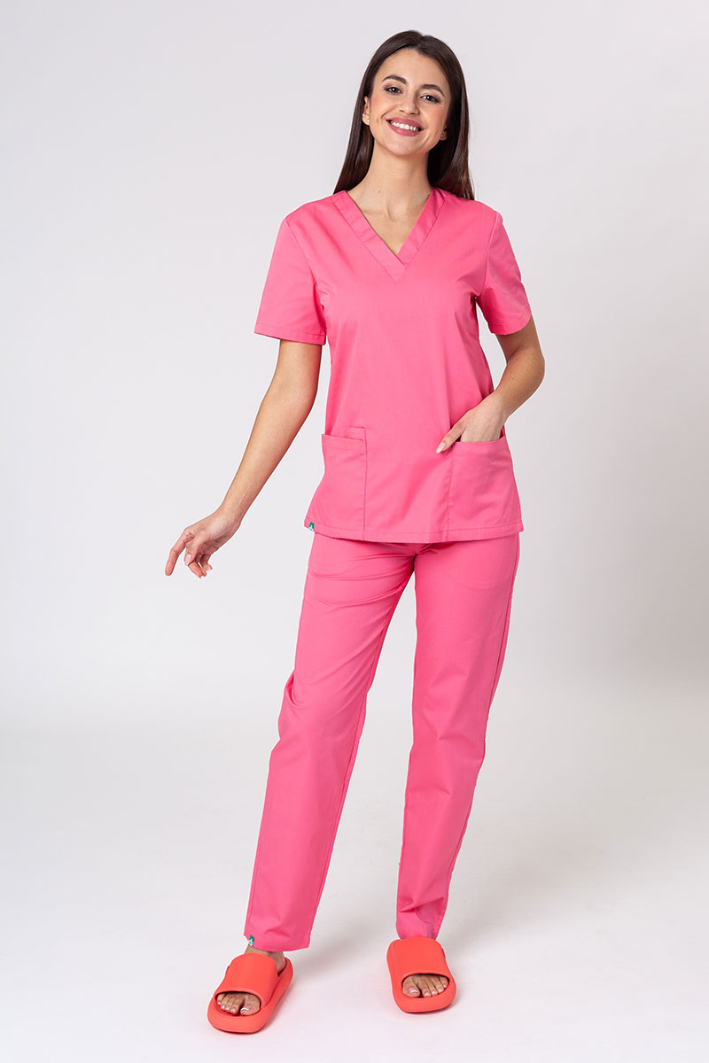 Lékařská dámská halena Sunrise Uniforms Basic Light růžová-5
