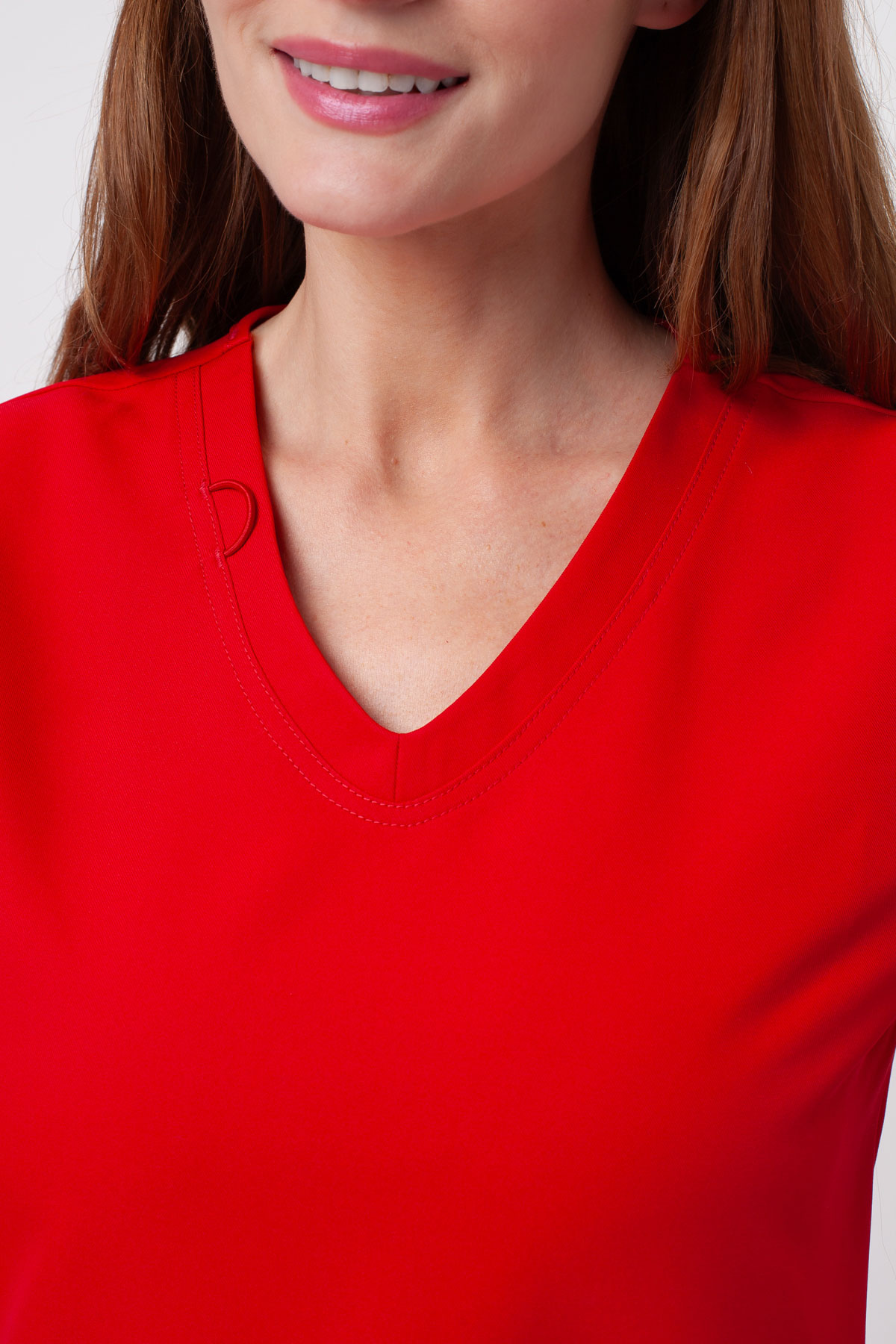 Dámská lékařská halena Cherokee Ultra V-neck Top červená-3