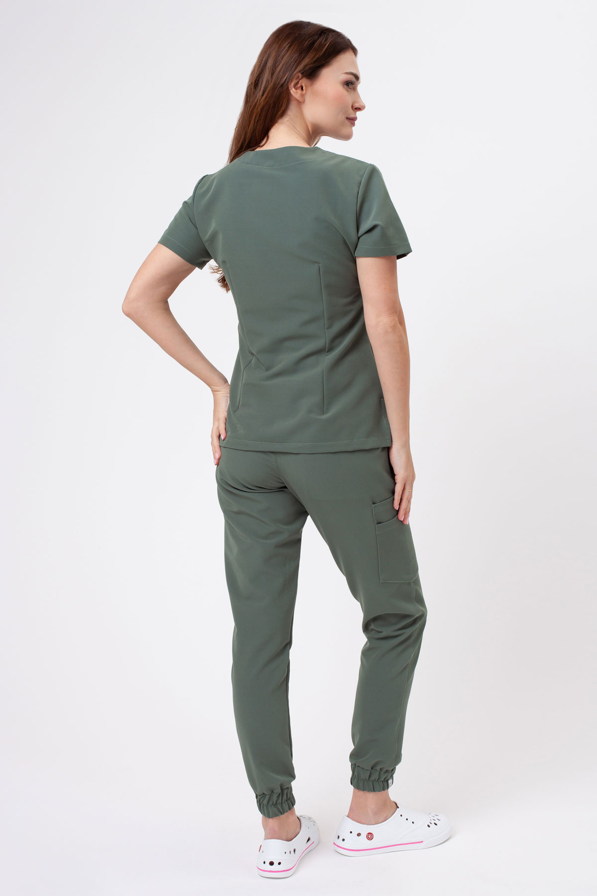 Dámská lékařská halena Sunrise Uniforms Premium Aura sage green-5