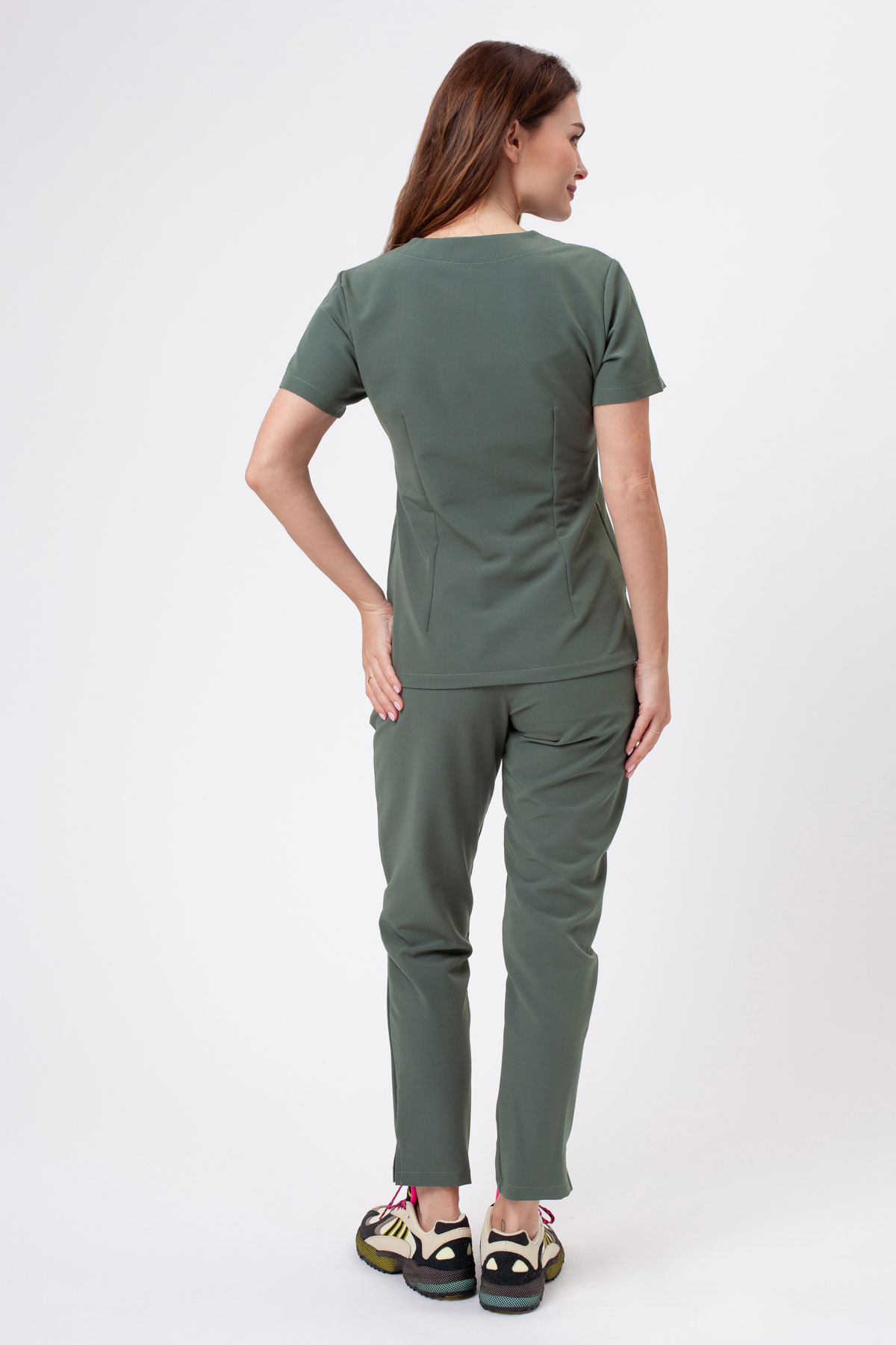 Dámské lékařské kalhoty Sunrise Uniforms Premium Pride sage green-1
