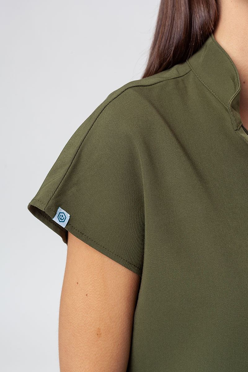 Dámská lékařská halena Uniforms World 518GTK™ Avant olivková (magnetické spony)-3