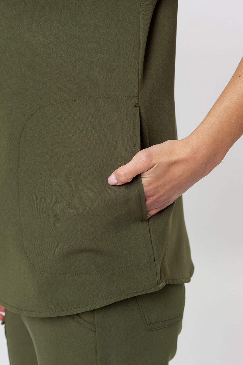 Dámská lékařská halena Uniforms World 518GTK™ Avant olivková (magnetické spony)-4