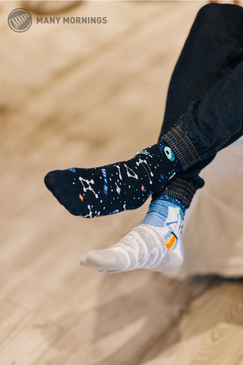 Barevné ponožky Space trip - Many Mornings-1