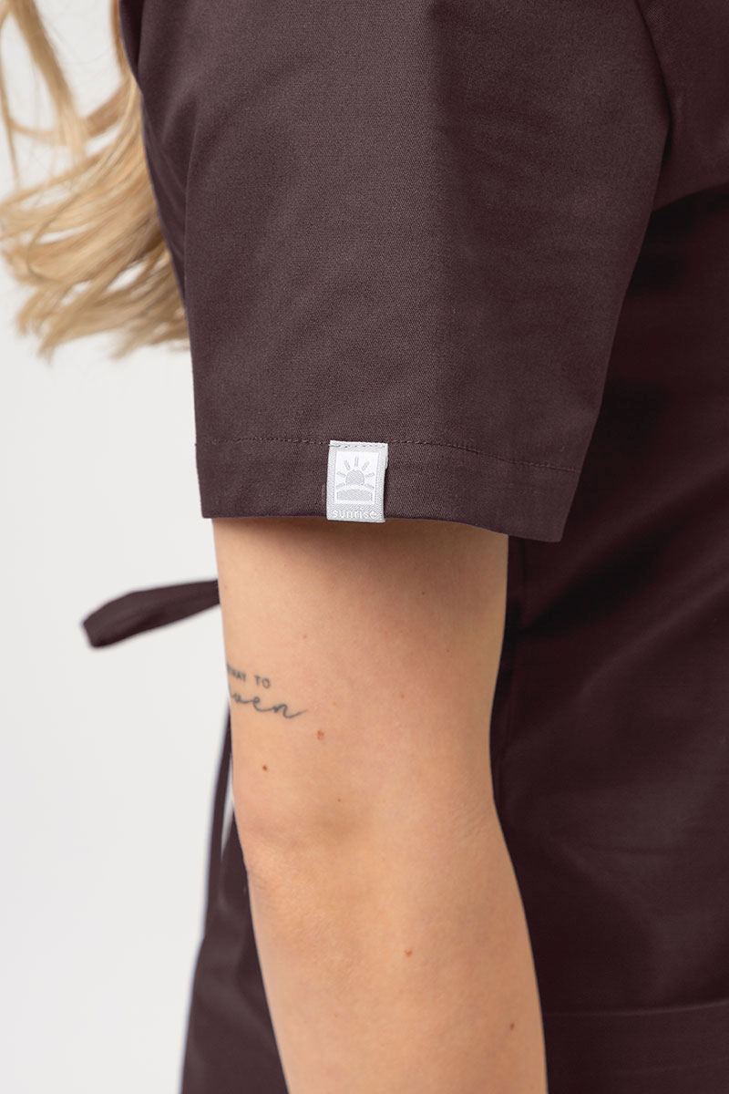 Dámské lékařské šaty Sunrise Uniforms Vital choco-2