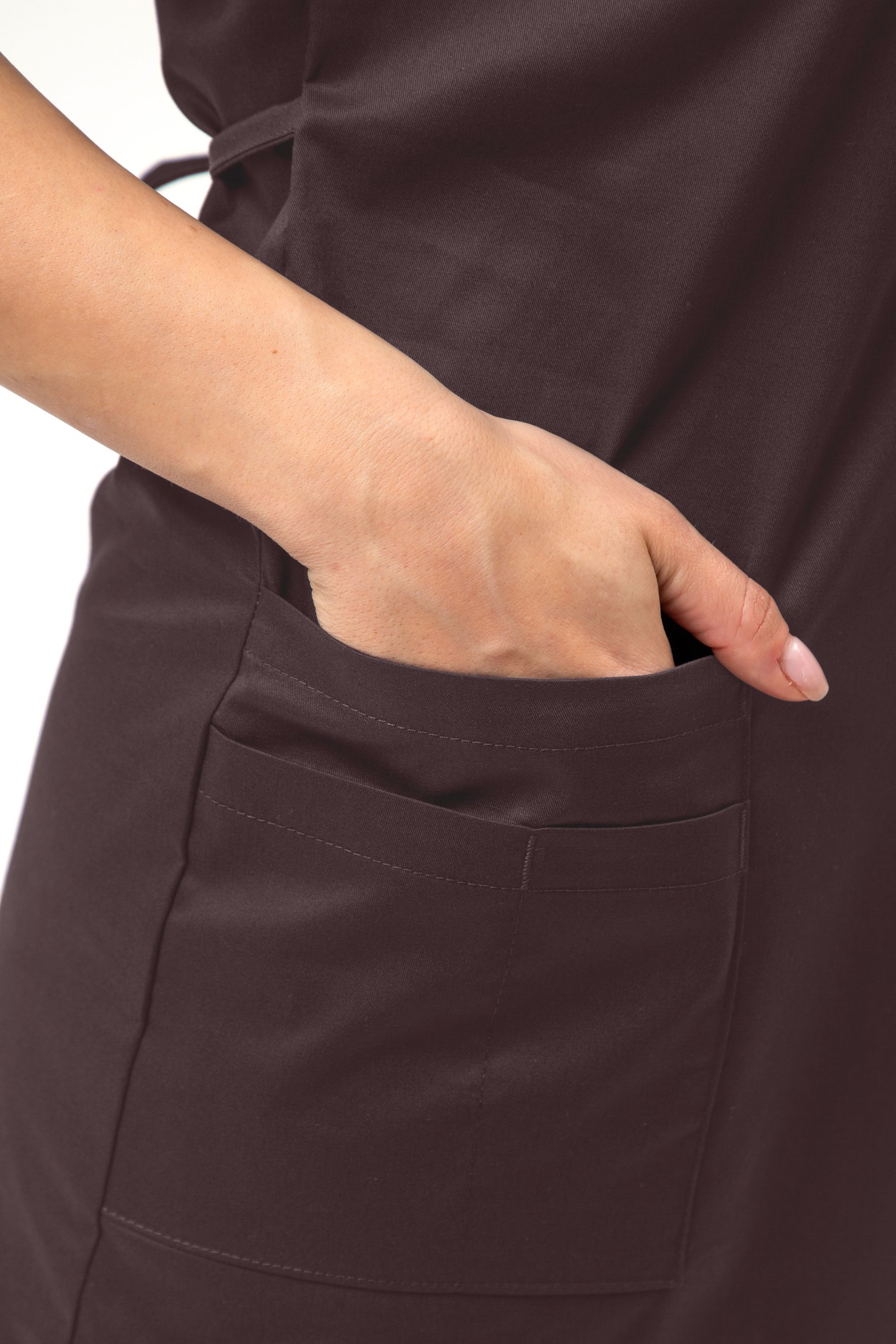 Dámské lékařské šaty Sunrise Uniforms Vital choco-3