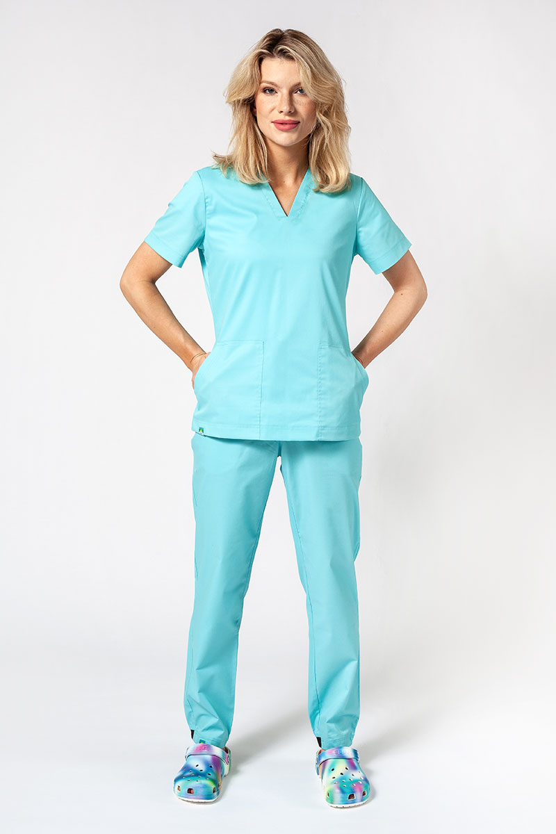 Dámské lékařské kalhoty Sunrise Uniforms Active Loose aqua-6