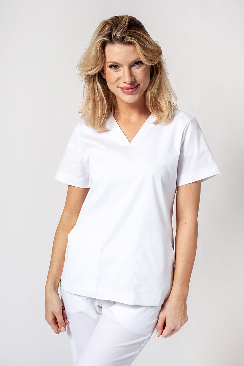 Dámska lékařská souprava Sunrise Uniforms Active III (halena Bloom, kalhoty Air) bílá-2