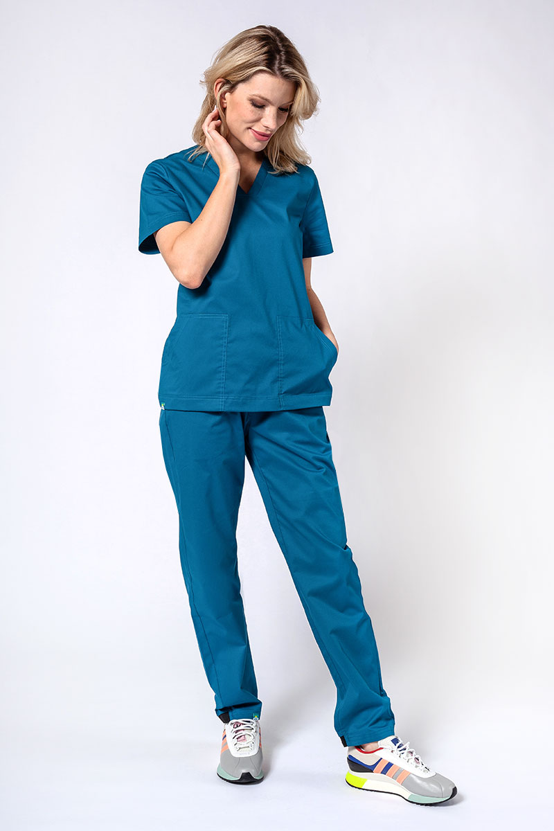 Dámské lékařské kalhoty Sunrise Uniforms Active Loose karaibsky modré-6