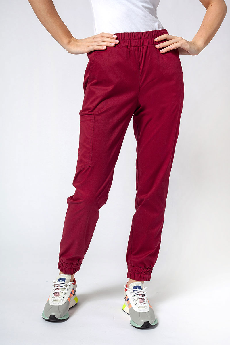 Dámska lékařská souprava Sunrise Uniforms Active III (halena Bloom, kalhoty Air) třešňová-7