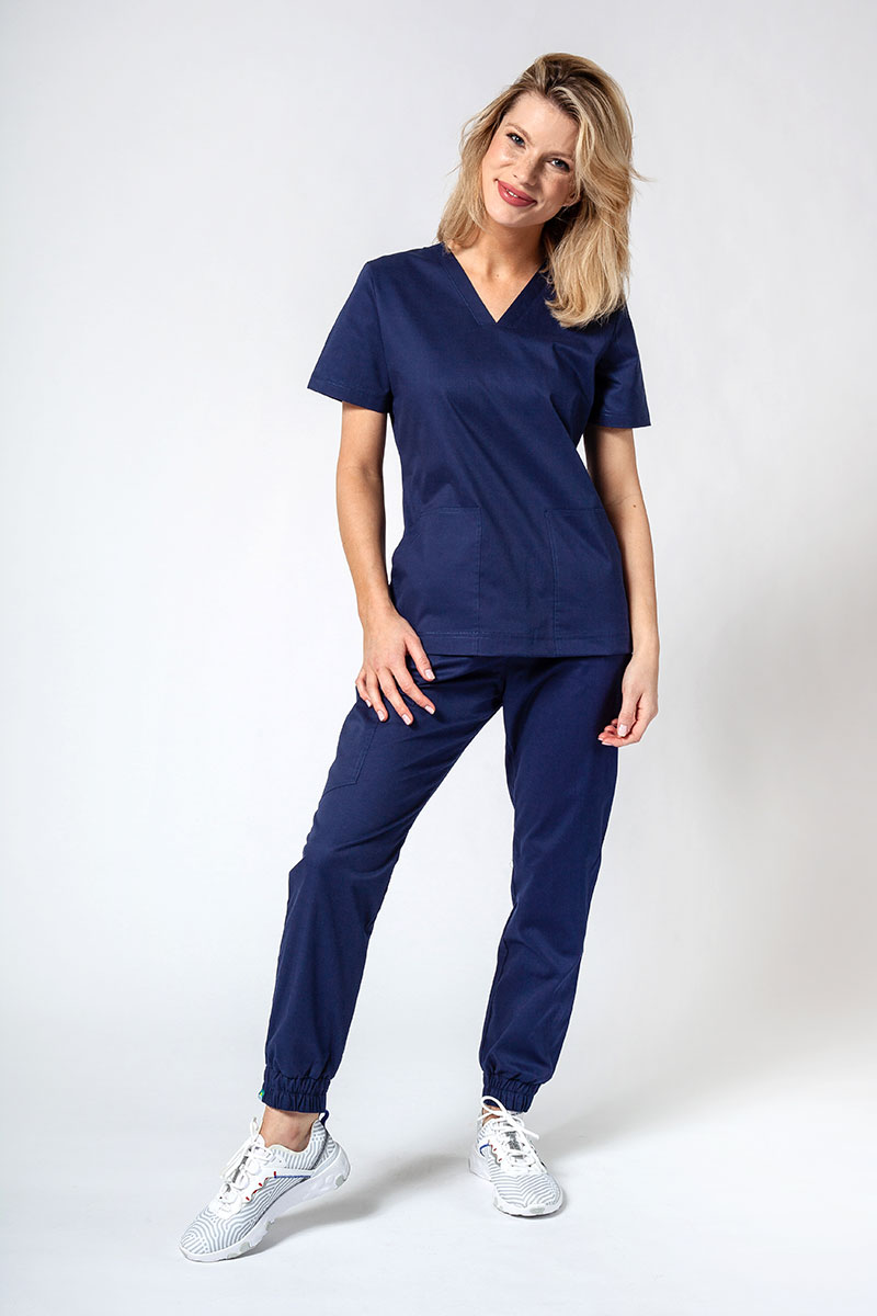 Dámská lékařská halena Sunrise Uniforms Active Bloom námořnická modř-4