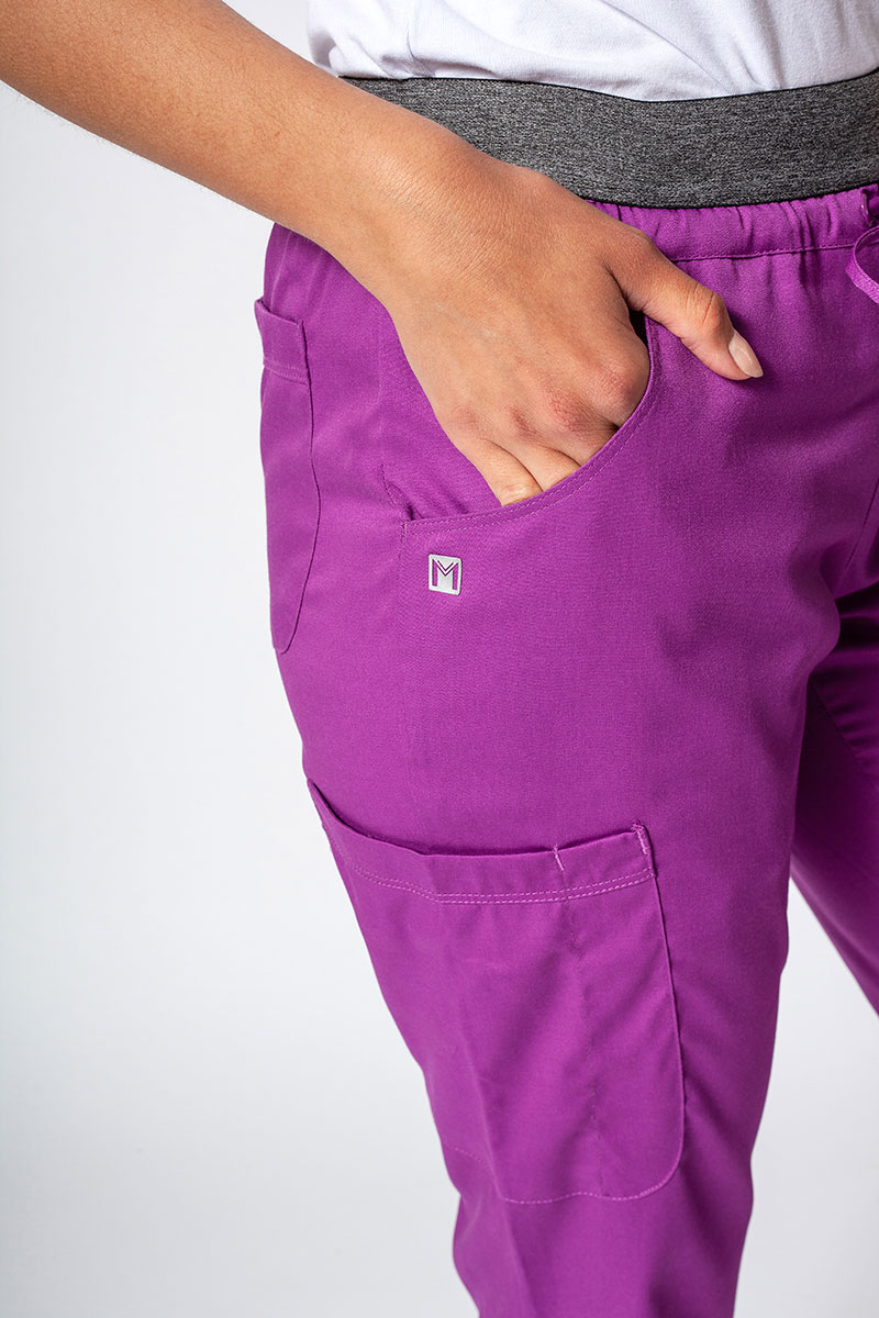 Dámské lékařské kalhoty Maevn Matrix Contrast semi-jogger fialové-3